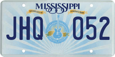 MS license plate JHQ052