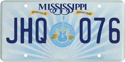 MS license plate JHQ076