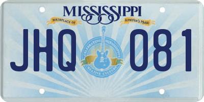MS license plate JHQ081