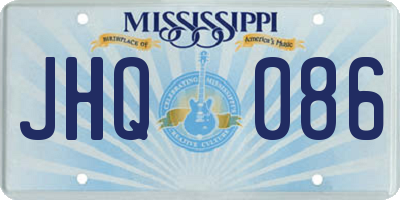 MS license plate JHQ086