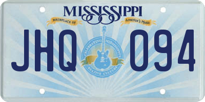 MS license plate JHQ094