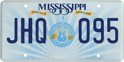 MS license plate JHQ095