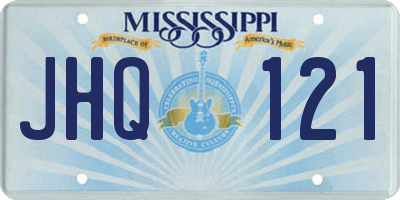 MS license plate JHQ121