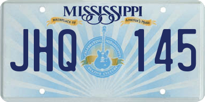 MS license plate JHQ145