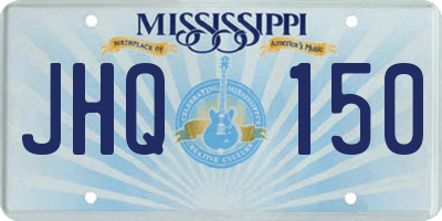 MS license plate JHQ150