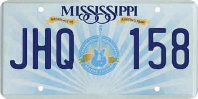 MS license plate JHQ158