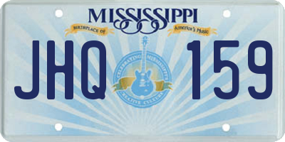 MS license plate JHQ159