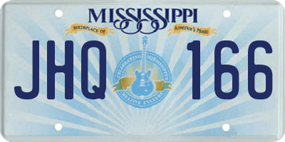 MS license plate JHQ166