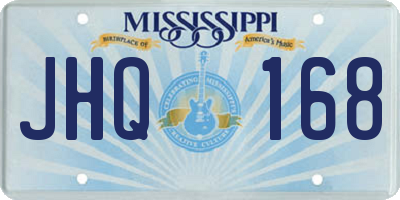 MS license plate JHQ168