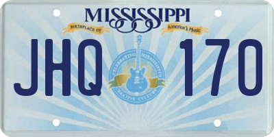 MS license plate JHQ170