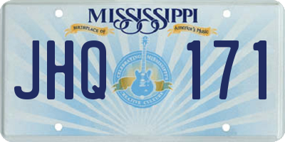 MS license plate JHQ171