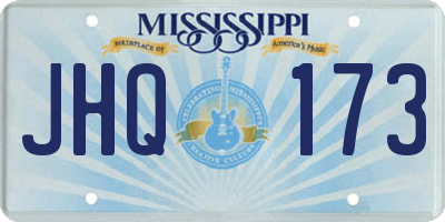 MS license plate JHQ173