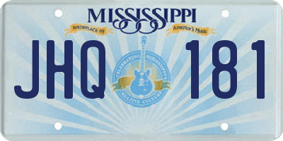 MS license plate JHQ181