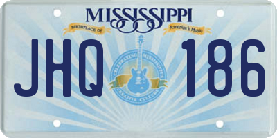 MS license plate JHQ186