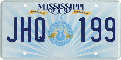 MS license plate JHQ199