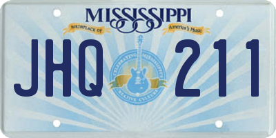 MS license plate JHQ211