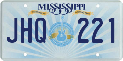 MS license plate JHQ221