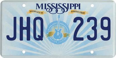 MS license plate JHQ239