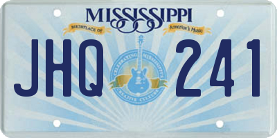 MS license plate JHQ241