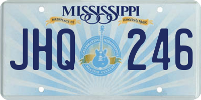 MS license plate JHQ246