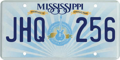 MS license plate JHQ256