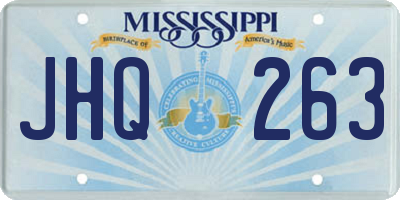 MS license plate JHQ263