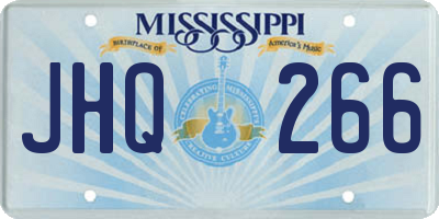 MS license plate JHQ266