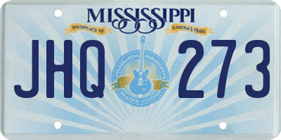 MS license plate JHQ273