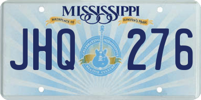MS license plate JHQ276