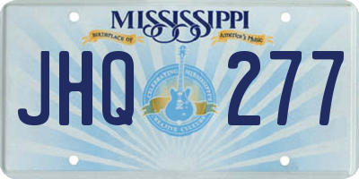 MS license plate JHQ277