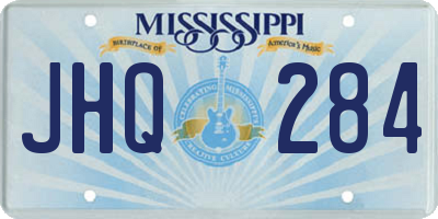 MS license plate JHQ284