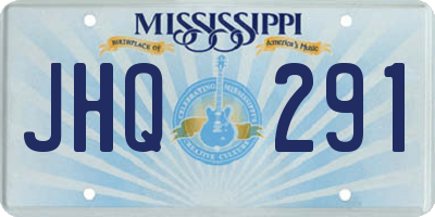 MS license plate JHQ291
