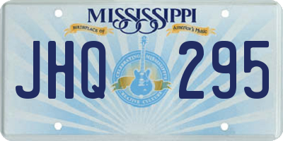 MS license plate JHQ295