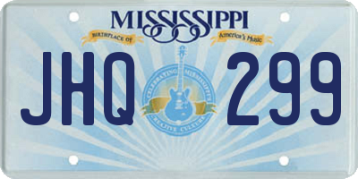 MS license plate JHQ299