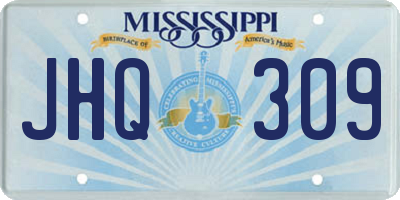 MS license plate JHQ309