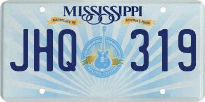 MS license plate JHQ319