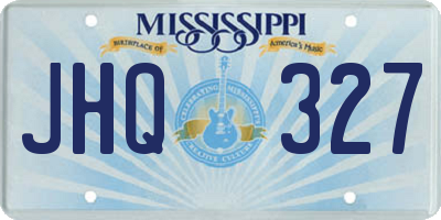 MS license plate JHQ327