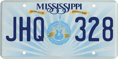 MS license plate JHQ328