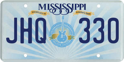 MS license plate JHQ330