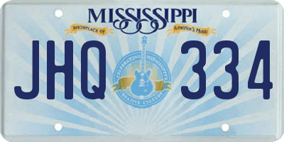 MS license plate JHQ334