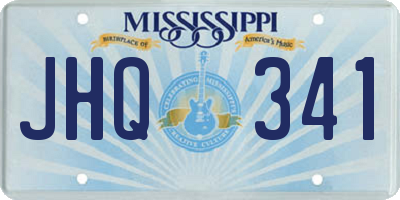 MS license plate JHQ341