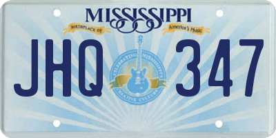 MS license plate JHQ347