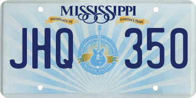 MS license plate JHQ350