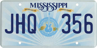 MS license plate JHQ356
