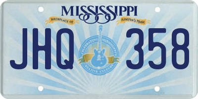 MS license plate JHQ358