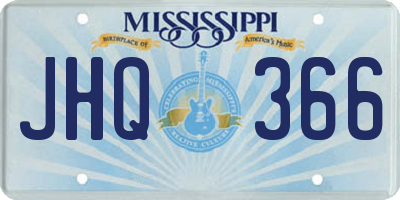MS license plate JHQ366