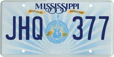 MS license plate JHQ377