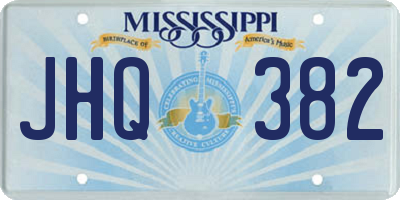 MS license plate JHQ382