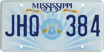 MS license plate JHQ384