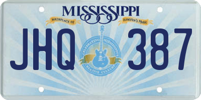 MS license plate JHQ387